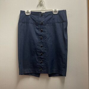 Charlotte Russe Pinstripe Blue Pencil Skirt